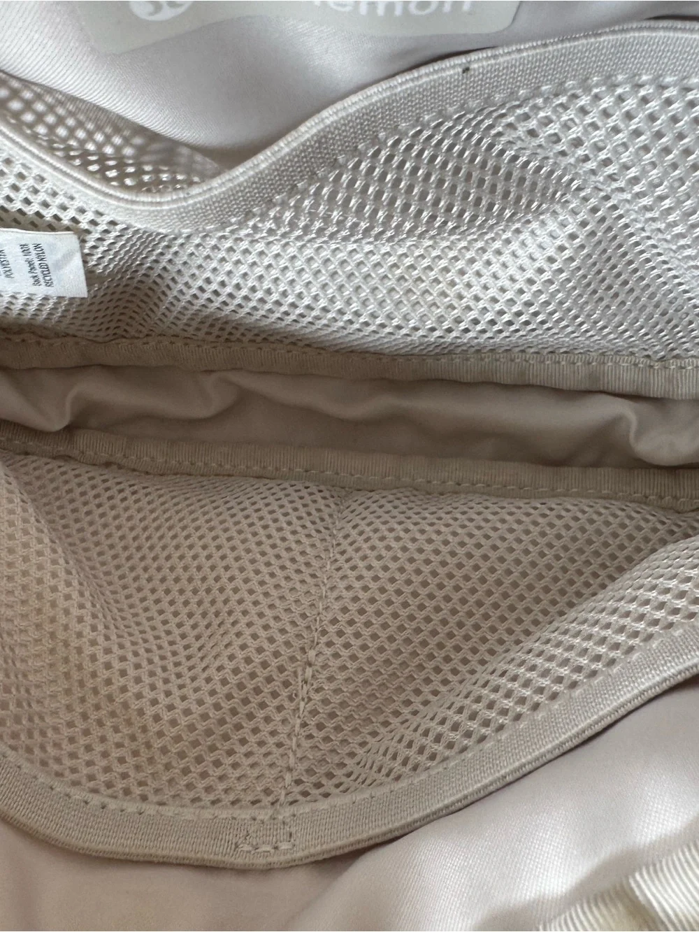 lululemon athletica Cream Sherpa Waist Pouch with Gold Accent